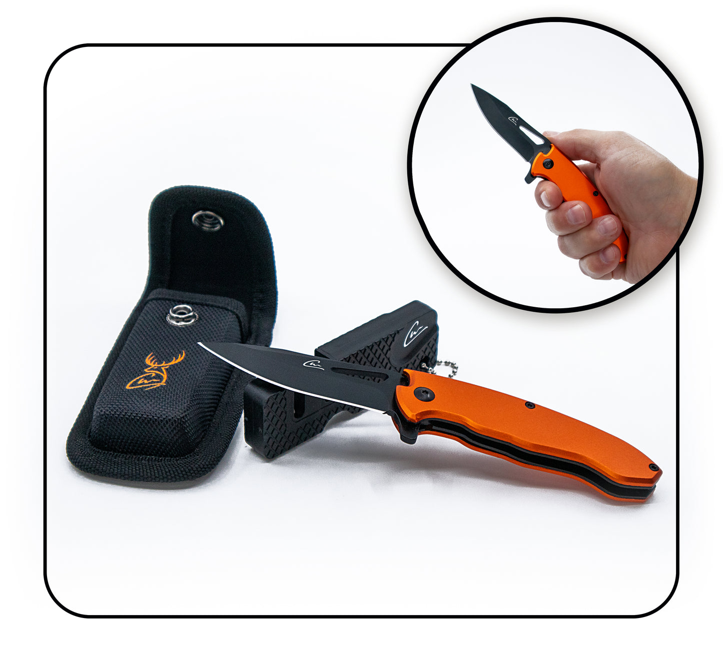 CW3 MULTI PURPOSE FIELD KNIFE w/SHARPENER